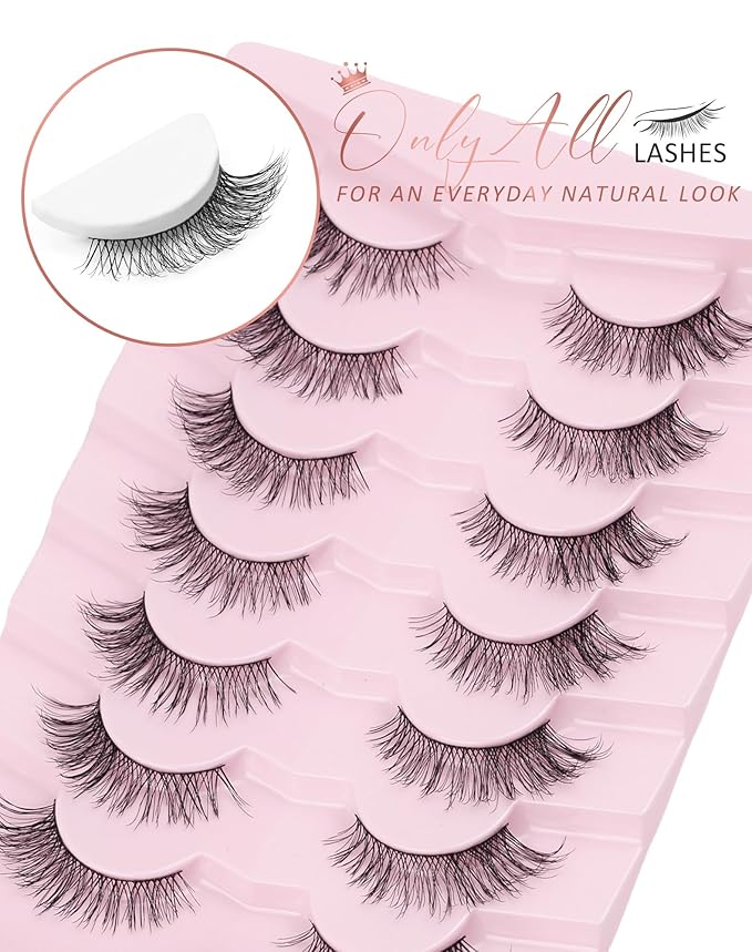 Onlyall Wispy Lashes Natural Flared False Eyelashes Fake Lashes T27