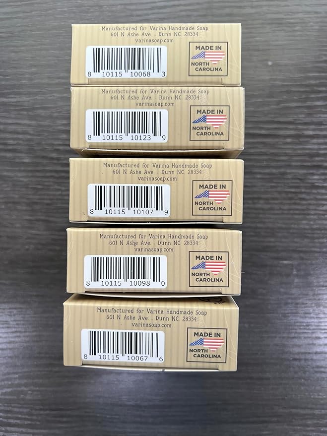 Organic Charcoal Variety Bar Soap - Gentle Cleansing for Sensitive Skin, Herbal and Mint - 5 Pack