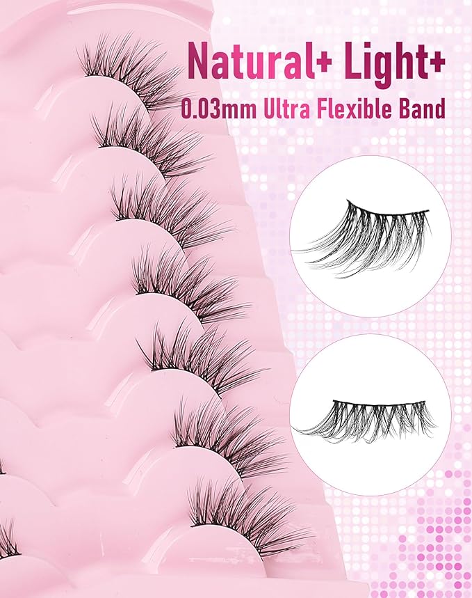 Half Lashes Natural Half Eyelashes Wispy Corner Lashes Cat Eye HE-18