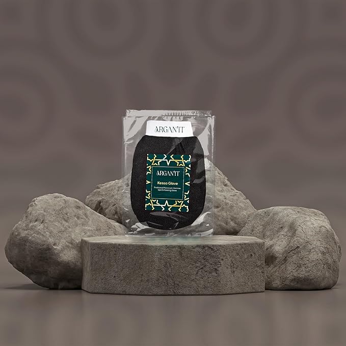 Moroccan Exfoliating Kessa Glove - Traditional Beauty Essential for Deep Skin Cleansing, Skin Exfoliation & Dead Skin Removal