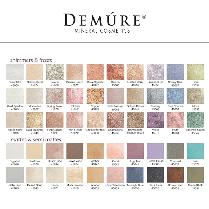 Demure Mineral Make Up (Golden Brown) Eye Shadow, Shimmer Eyeshadow, Loose Powder, Glitter Eyeshadow, Eye Makeup, Professional Makeup