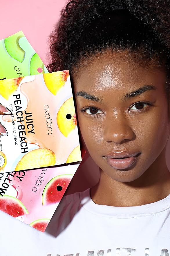Avatara Sheet Mask Set, Facial Mask Variety Set of 10, Face Mask Skincare with Natural Extracts, Hydrating Face Mask Skin Care Set, Made with Tencel Fibers, All Skin Types, Teen Skincare, 10 Pack