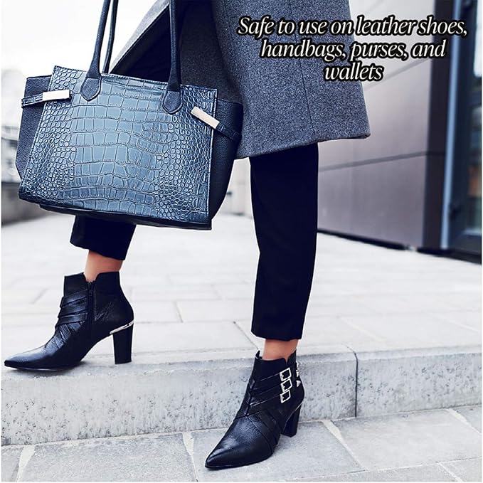 LA Fresh Travel Lite Pre-Moistened Shoe Shine Wipes Pack of 50 Individually Wrapped Streak-Free Cleaning Wipes Perfect For Use On Leather Convenient Size For On The Go