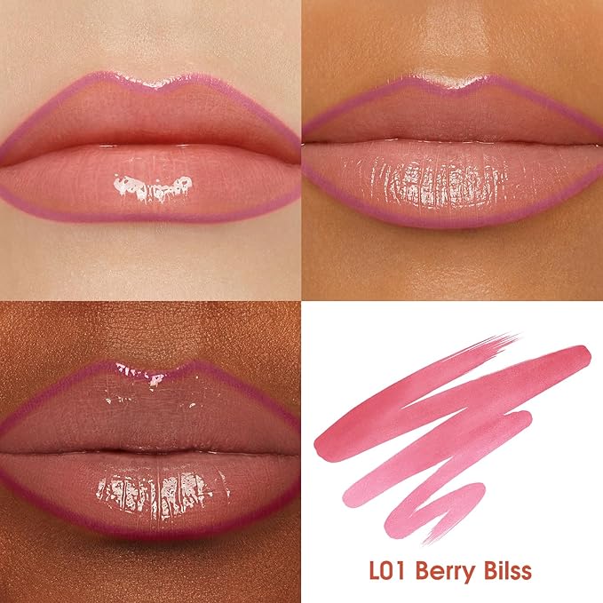 LANGMANNI 3 Colors Long-Lasting Peel Off Lip Liner Set, Waterproof & Smudge-Proof Matte Lip Liners Gift Makeup For Girls (#1+2+3)