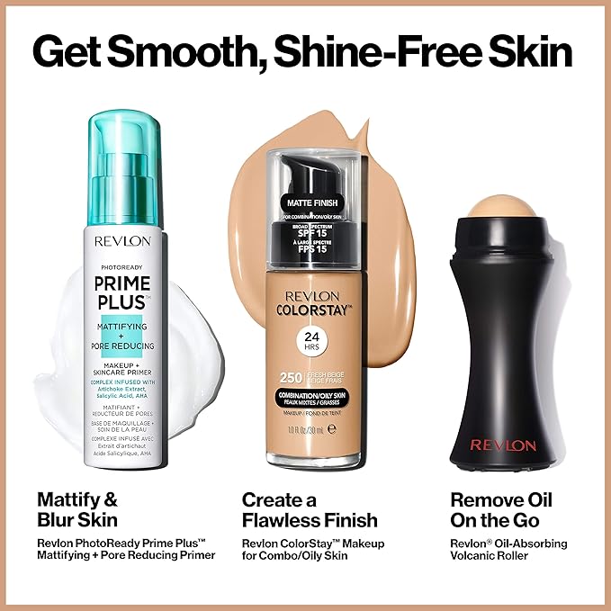 Revlon Liquid Foundation, ColorStay Face Makeup for Combination & Oily Skin, SPF 15, Medium-Full Coverage with Matte Finish, 380 Rich Ginger, 1 fl oz