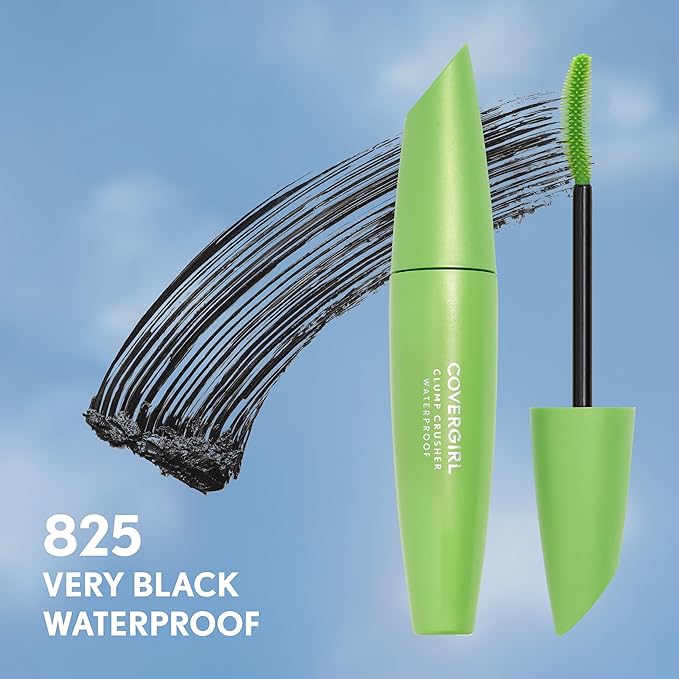 COVERGIRL Clump Crusher Waterproof Mascara, 20X More Volume, Double Sided Brush, Long-Lasting Wear - 825 Very Black (Pack of 1)