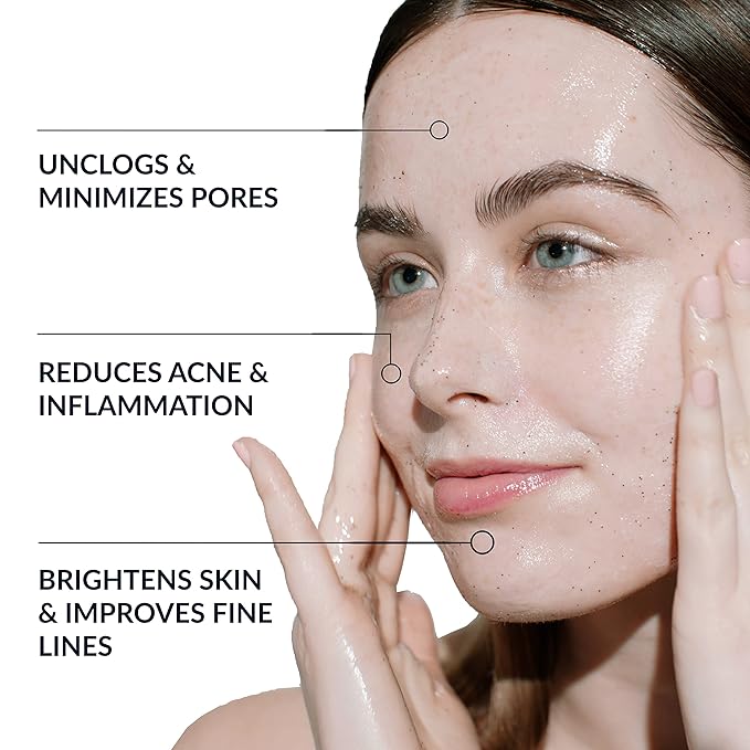 NAELI AHA/BHA Exfoliating Face Wash - 10% Glycolic Acid & Salicylic Acid Cleanser, Anti Aging Acne & Wrinkle Reducing Facial Exfoliant, Pore Minimizer & Brightening Gel, 4 oz