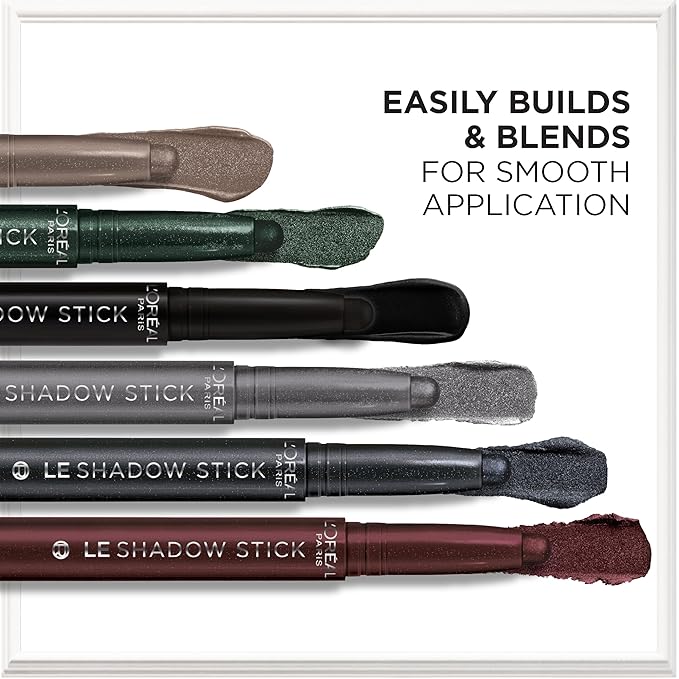 L'Oreal Paris Makeup Le Shadow Stick Eyeshadow, Blendable, Smudge-Resistant, Smokey Cream Eyeshadow, 280 Moonlit Metal