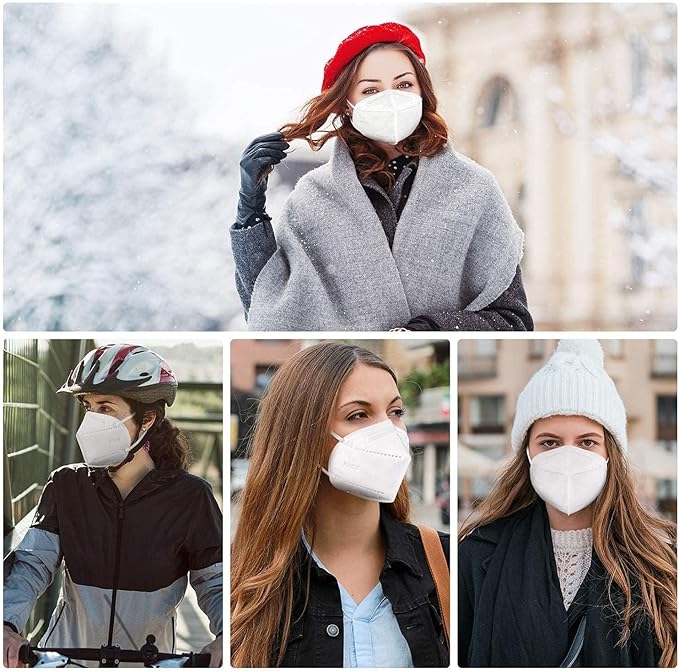 KN95 Face Mask,KN95 Mask,Cup Masks Breathable 5-Layer Filter Efficiency≥95% Disposable Certified Face Mask