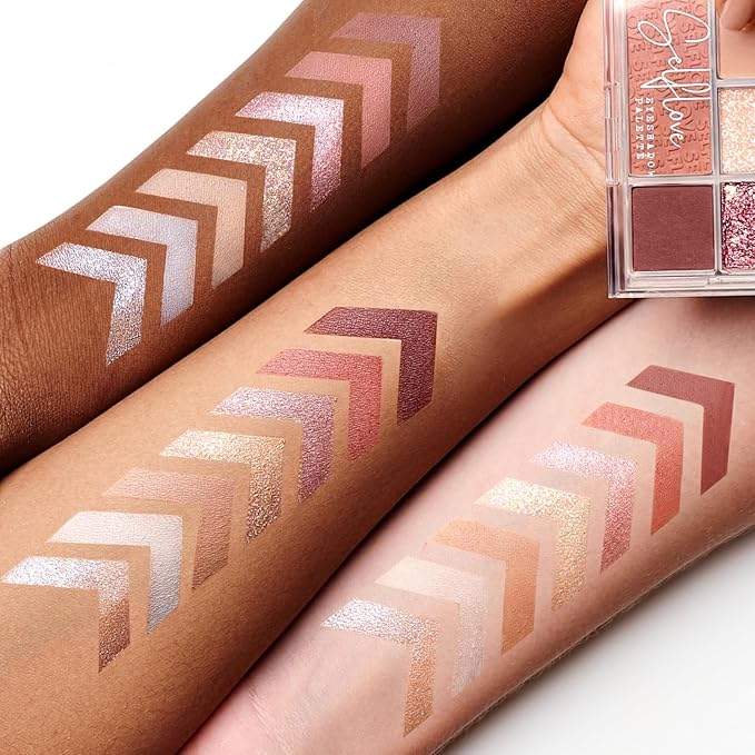 SELFLOVE Eyeshadow Palette 401 8.5g - Matte & Glitter, Shimmer, Blendable Formula, Vegan & Cruelty-free