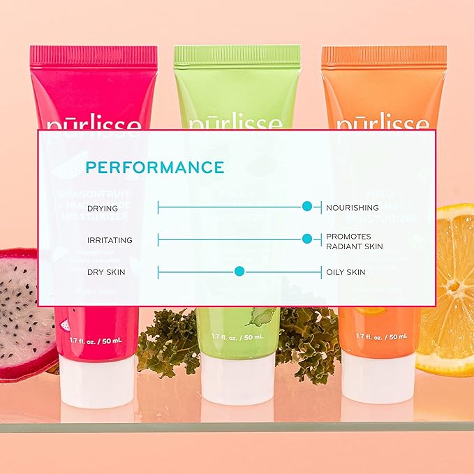 pürlisse Dragonfruit + Niacinamide Hydrating Face Moisturizer - Face Moisturizer for Radiance & Improved Texture - Strengthens Skin Barrier, Reduces Blemishes & Fights Signs of Aging (1.7 Fl oz)