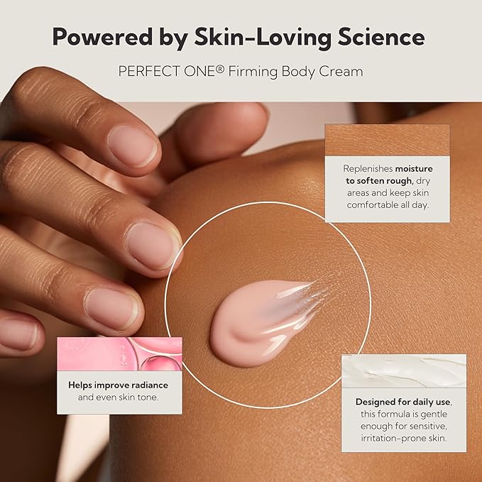 PERFECT ONE Firming Body Cream: Premium Japanese body cream for your hands, arms, neck, and decolletage, enriched with Niacinamide and Dipotassium Glycyrrhizate 1.76 oz. (50 g)