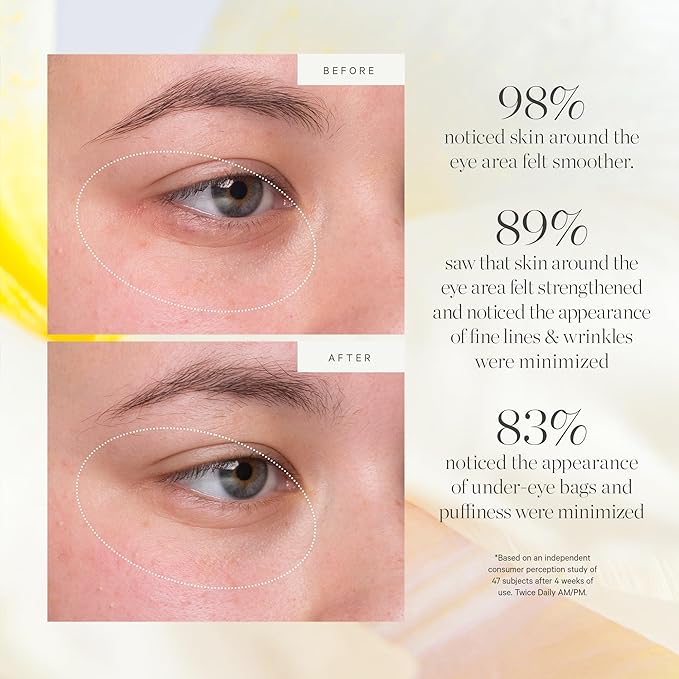 KORA Organics Kakadu Plum Vitamin C Eye Cream, Hydrating & Revitalizing, Certified Organic, Cruelty Free, Refillable, 0.51 fl oz