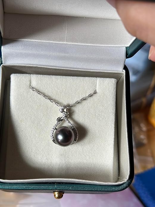 Tahitian Black Pearl Necklace - Mom's Day Gifts for Women: Anniversary, Christmas, Birthday Jewelry