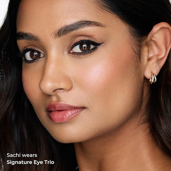 Wunderbrow Signature Eye Trio Festive Cracker, Holiday Gift Set, Includes Mascara, Black Eyeliner and an Eyelash Curler