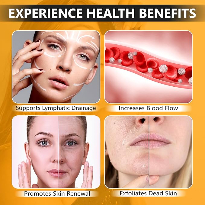 Dry Facial Brush, Exfoliating Face Brush, High Quality Beechwood, Supports Lymphatic Drainage, Natural Face Brush