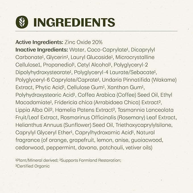 Thrive Natural Care Mineral Face Sunscreen SPF 30 - Daily Sunscreen for Face, No White Cast, Non-Nano Zinc Oxide - Lightweight Moisturizer Broad-Spectrum Protection - Vegan, 2 Fl Oz