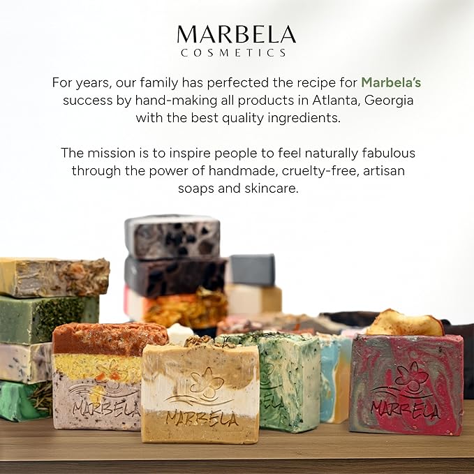 Marbela Cosmetics Yamma Jamma Handmade Soap Bar - Made in USA, Vegan Friendly, Palm Oil Free, Natural Bar Soap - Gentle Face & Body Soap for Daily Skin Care, Moisturizing & Nourishing - 3.5 oz