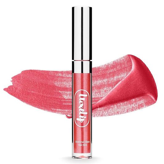 LuxeLip™ Matte Lipstick for Older Women, Hydrating Non-Sticky Lip Gloss for Luminous Shine & Moisturized Lips, Lightweight, Long-Lasting Glossy Finish, Cruelty-Free Lip Makeup (Petulant Blush, 8ml)