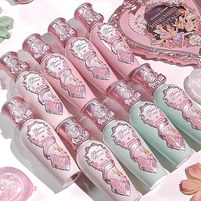 Flower Knows Midsummer Fairytales Coating Lip Lacquer,Glowy Non-Fading Lip Gloss,Hydrating Tinted Lip Oil for Girls&Women,Vegan & Cruelty Free,0.17Fl Oz(G09 Dream Voyager)