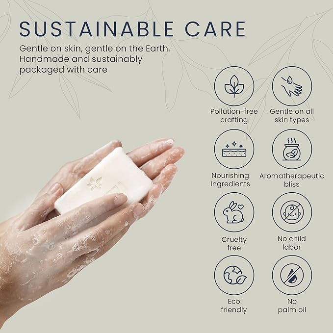 8 Pcs Men Natural Handmade Body Soaps 5 OZ Pack Set Rugged Essence Long lasting Fragrance Luxurious Scents with Natural Ingredients – Sulfate & Paraben Free, Vegan Soaps