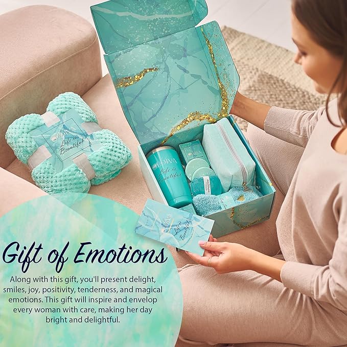 11 Pcs Spa Gift Basket for Women – Luxury Bath Set with Shower Steamers, Water Tumbler, Fuzzy Socks & More – Relaxing Pamper Kit for Birthday, Mother’s Day & Self Care Gifts