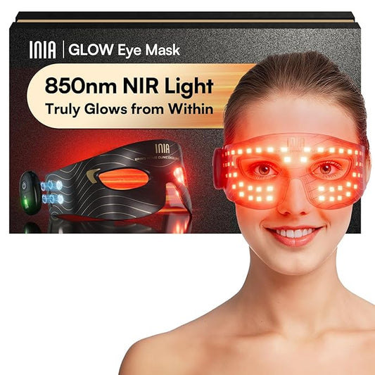 Red Light Therapy Eye Mask for Under Eye Treatment & Rejuvenation - Skincare Device for Dark Circles, Wrinkles, Forehead Lines, Crow's Feet