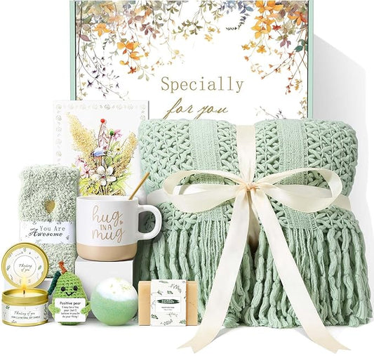 Self Care Gifts for Women Spa Gift Basket Birthday Gifts for Women , Get Well Soon Sympathy Gift Baskets Thinking of You Care Package , Relaxation Stress Relief Wellness Gifts for Mom Grandma Friends