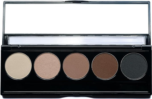 Matte Warm Tone Neutral & Shimmer Highlight Vegan Eyeshadow Palette; Talc, Paraben & Cruelty Free