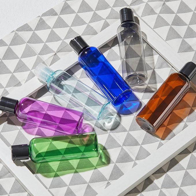 Travel Bottles for Toiletries 3.4 oz - Travel Size Containers for Shampoo Plastic - Small Empty Lotion Squeeze Bottle for Liquid TSA Approved - Leak Proof Mini Conditioner Refillable Black 100ml