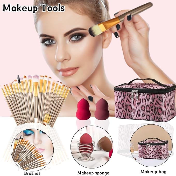 All in One Makeup Kit for Women Full Kit - 44PCS Professional Makeup Set with Foundation, Eyeshadow, Lipstick, Eyeliner - Complete Cosmetic Gift Set for Beginners and Professionals