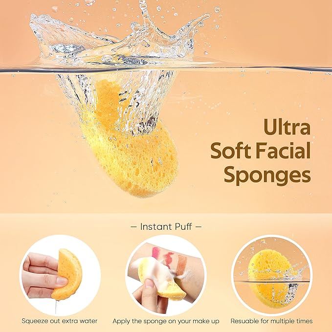 100PCS Compressed Facial Sponges, Cleansing, for Personal Spa Esthetician Use