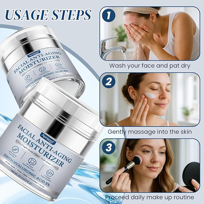 Collagen Cream for Face With Retinol and Collagen Used for Moisturizer Firming Anti Wrinkle Collagen Anti Wrinkle Day Night Creamfor Face Used for Women and Men 2Pack 1.7 Fl Oz