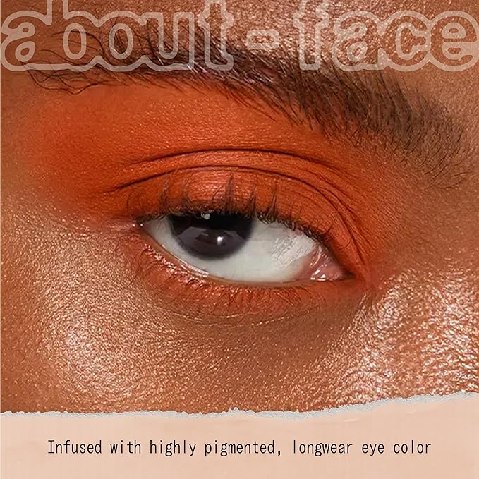 about-face Matte Fluid Eye Paint Spectre – High-Pigment Liquid Eyeshadow, Long-Lasting, No-Budge Matte Finish, Vegan & Cruelty-Free (Bright Red/Orange)