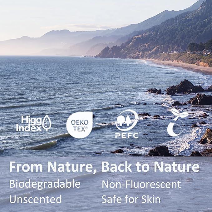 Ourmed Life Face Towels, Disposable Biodegradable Clean Facial Wash Cloth for Sensitive Skin, Lint- free Facial Towels for Cleansing, Skincare and Makeup Remover, Dry Wipes, 600 Count