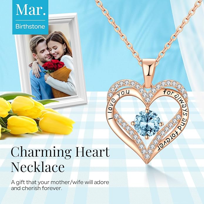 18K Rose Gold Necklaces for Women Birthday Gifts for Women Jewelry for Women Birthday Gifts for Wife Girlfriend Daughter Wife Birthday Gifts for Anniversary Mothers Day Christmas Valentines Gifts