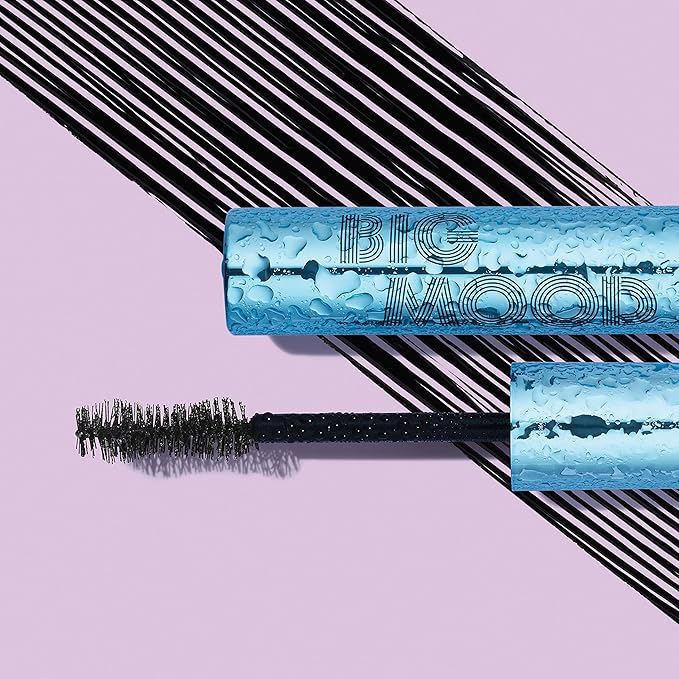 e.l.f. Big Mood Waterproof Mascara, Instantly Creates Long-Lasting, Bold & Lifted, Voluminous Lashes, Infused with Jojoba Wax, Black, 0.30 fl Oz