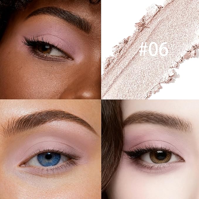 Matte Cream Eyeshadow Stick, Waterproof Eye Shadow Stick, Long-Lasting and Blendable High Pigmented Single Eyeliner Makeup for Women, 11 Rose Nude