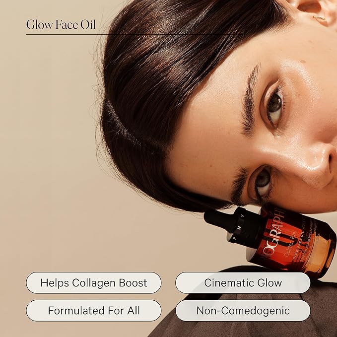 Face Oil Glow Beauty Treatment, 30ml. Anti-Aging Jojoba, Collagen Boosting Vitamin E, Hydrating Rosehip. All Skin Types. Organic Vegan Facial Oil for Women Rejuvinating Skincare & Face Moisturizer