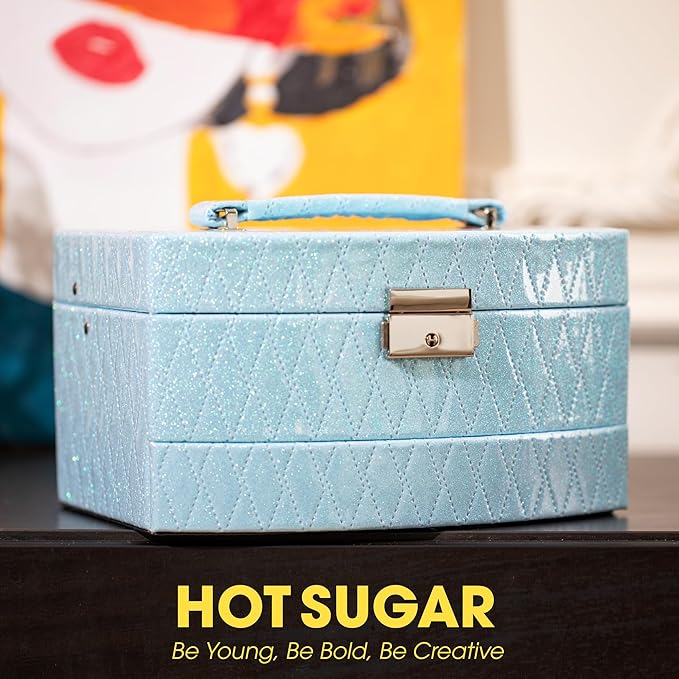 Hot Sugar Girls All-in-One Makeup Kit for Teens 10-16 Years | Beginner Cosmetic Set with Real Makeup Tools & Cosmetics | Birthday Christmas Gift for Girls (Blue)