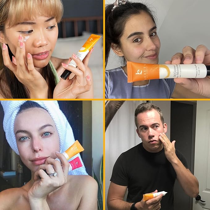 Oil Control Face Moisturizer - USA Made with Natural & Organic Ingredients, Lightweight and Mattifying Moisturizer for Oily & Acne Prone Skin, Face Cream with Niacinamide and Hyaluronic Acid