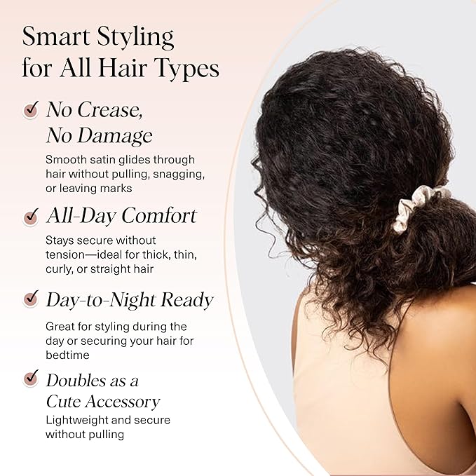 Kitsch Leopard Prints Satin Scrunchies for Women - No Crease Hair Ties for Girls, Scrunchies For All Hair Types and Textures, Perfect for Day or Night | Ideal Gifts for Women - 5 Pcs