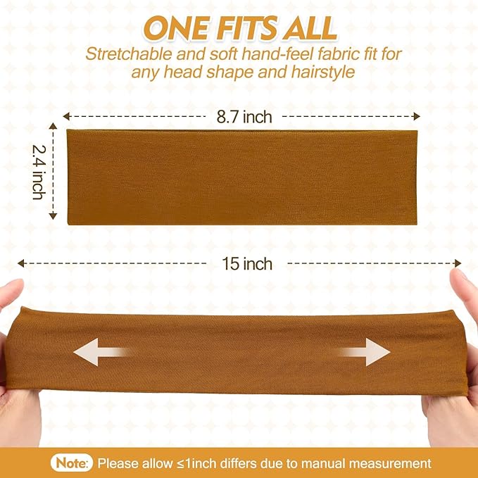 Headbands for Women Non Slip - 8 Pcs Head Bands Gifts for Woman Soft Comfortable Elastic Hair Band for Yoga Workout Sport Mothers Day Gifts for Mom Christmas Gift for Women Grandma Adults Stuffers