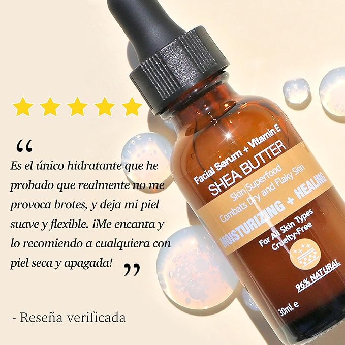 Purifect Smoother Than Butter Shea Butter Facial Serum with Vitamin E Oil, Shea Butter Moisturises Dry Skin, Protects the Skin Barrier, Soothes Irritation and Softens Young Skin 30ml