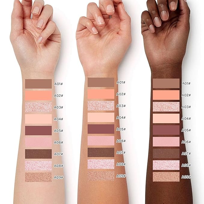 Brown Matte Single Eyeshadow Makeup Powder Palette，High Pigment Blendable Formula Eye Make-up for Women，Neutral Eye Shadow，sombras para ojos，Longwear Waterproof，Vegan & Cruelty-Free，Eyeshadow Gift