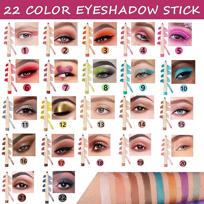 Pink Matte Eyeshadow Pencil, Waterproof Long Lasting Eye Shadow, High Pigment Hypoallergenic Highlighter Stick - Create Multi-Dimensional Eyes Look (05# Pink Matte)