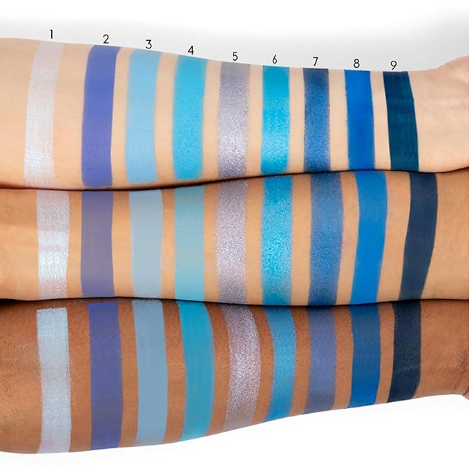 ColourPop Blue Moon Eyeshadow Palette - Monochromatic Blue Shadow Palette with Matte, Metallic and Duochrome Finishes - High-Pigment Eye Makeup with a Long-Wearing Formula (0.3 oz)