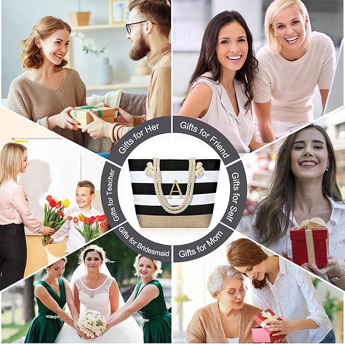 YOOLIFE Beach Bags for Women - Travel Canvas Beach Tote, Pool Waterproof Bag, Travel Essentials, Gifts for Women Birthday