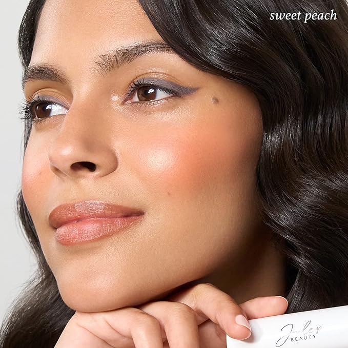 Julep Skip The Brush Cream to Powder Blush Stick - Sweet Peach - Blendable and Buildable Color - 2-in-1 Blush and Lip Makeup Stick