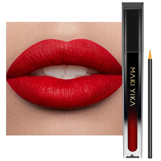 MAKI YIKA Red Lipstick for Women Color Stay Long Lasting Lipsticks, No Smudge Matte Liquid Lipstick Transferproof Cruelty-Free Lip Color | Flamingo